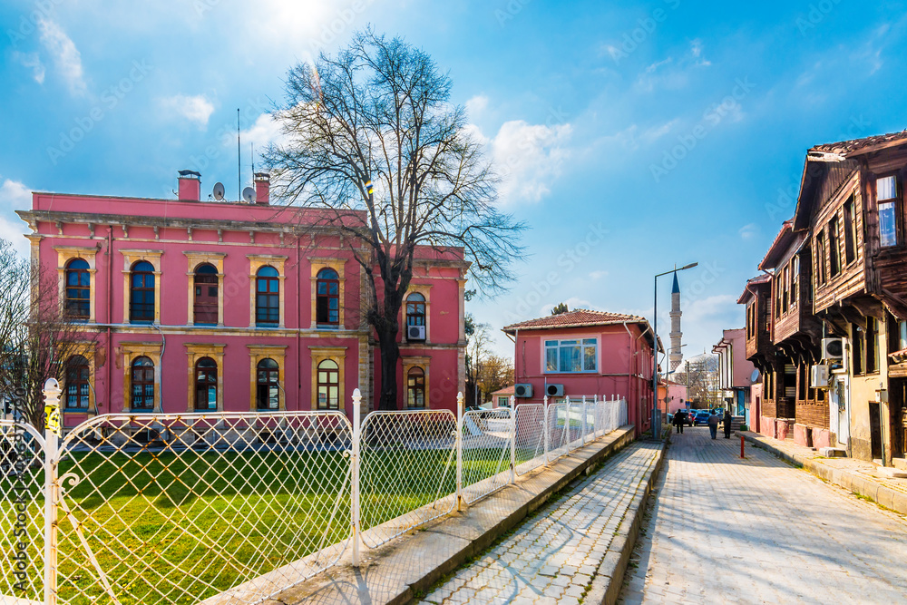 Old street view in Edirne City of Turkey