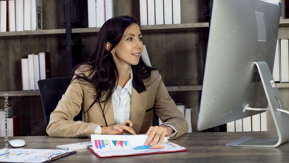 Portrait of businesswoman working at the office Portrait of businesswoman working at the office
