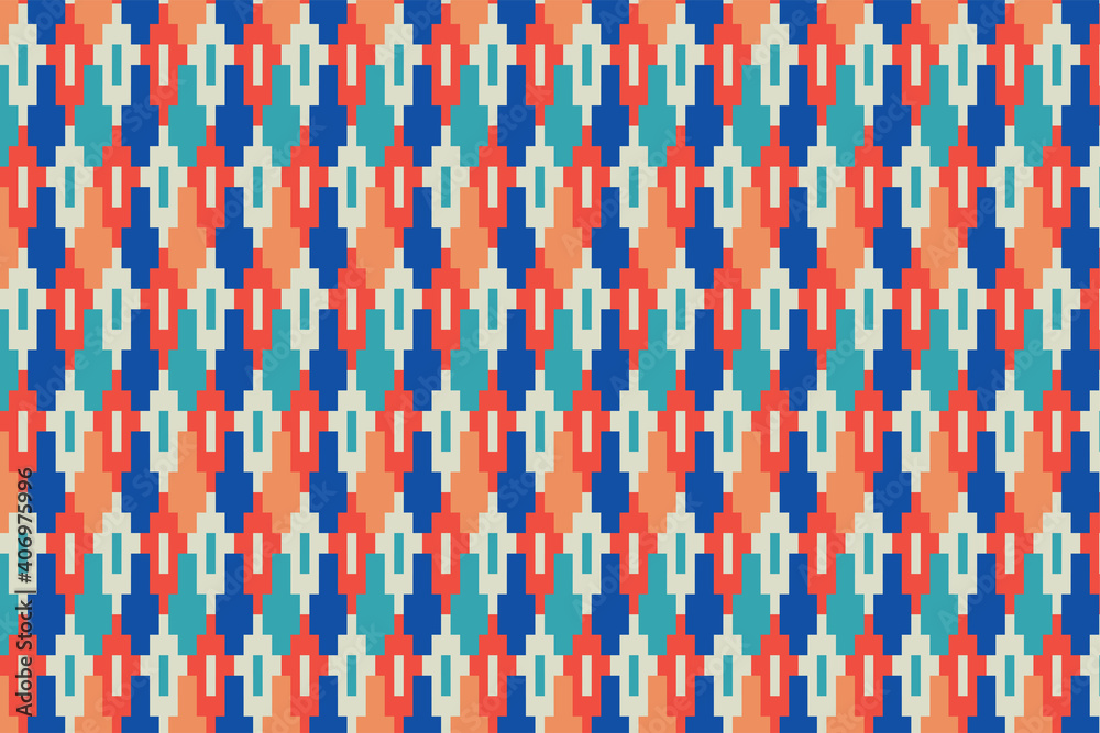 Seamless background of different color rectangles, carpet pattern, patchwork Seamless background of different color rectangles, carpet pattern, patchwork