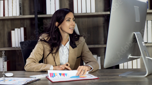 Portrait of businesswoman working at the office