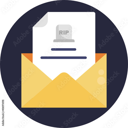 funeral icon. outline thin line icon. vector. illustration 