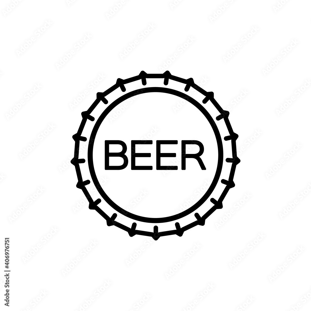 Vector icon with beer cap image