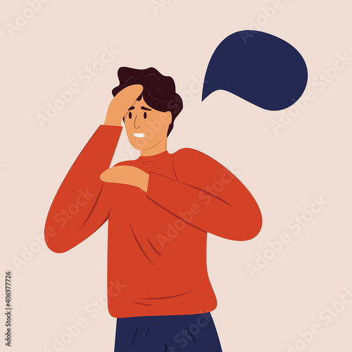 Crisis Unhappy - Vector Stock Illustration