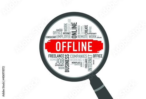 OFFLINE word cloud with magnifying