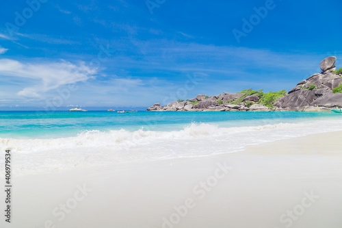 Beauty Tropical beach  Similan Islands  Andaman Sea  National Park  Phangnga  Thailand