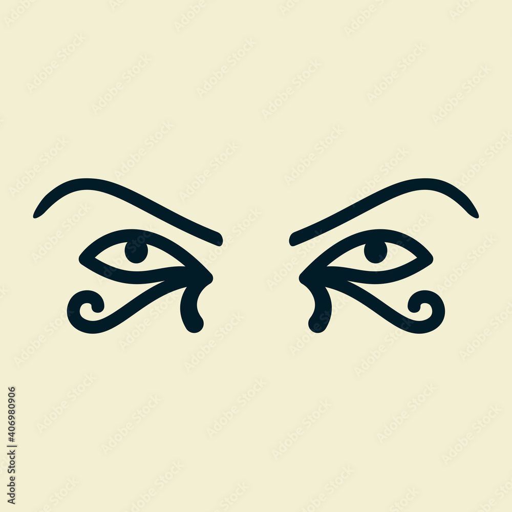Eye of the sun Ra. Horus. Vector ancient Egyptian icon. Moon eye of Thoth, protection symbol. Amulet egypt pharaoh pyramid. Eye of the sun Ra. Horus. Vector ancient Egyptian icon. Moon eye of Thoth, protection symbol. Amulet egypt pharaoh pyramid.