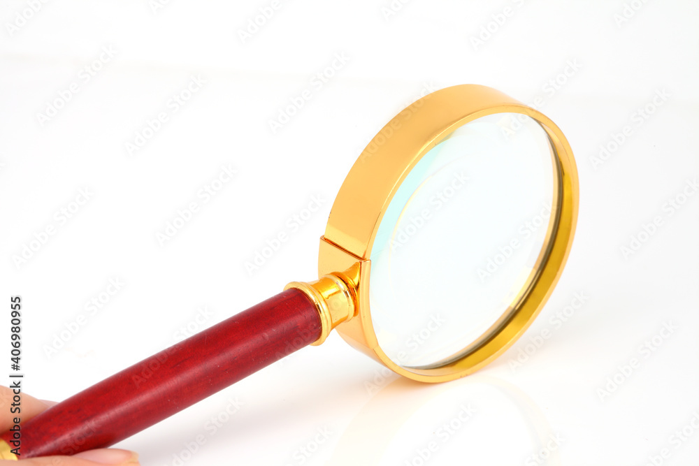 Magnifying glass close-up Magnifying glass close-up