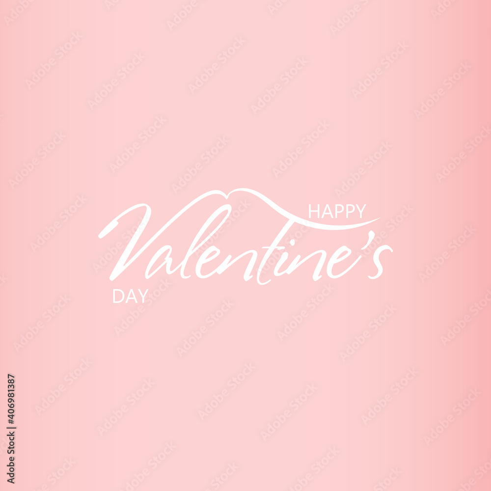 Happy Valentines Day typography poster with handwritten calligraphy text. Vector Illustration. EPS10