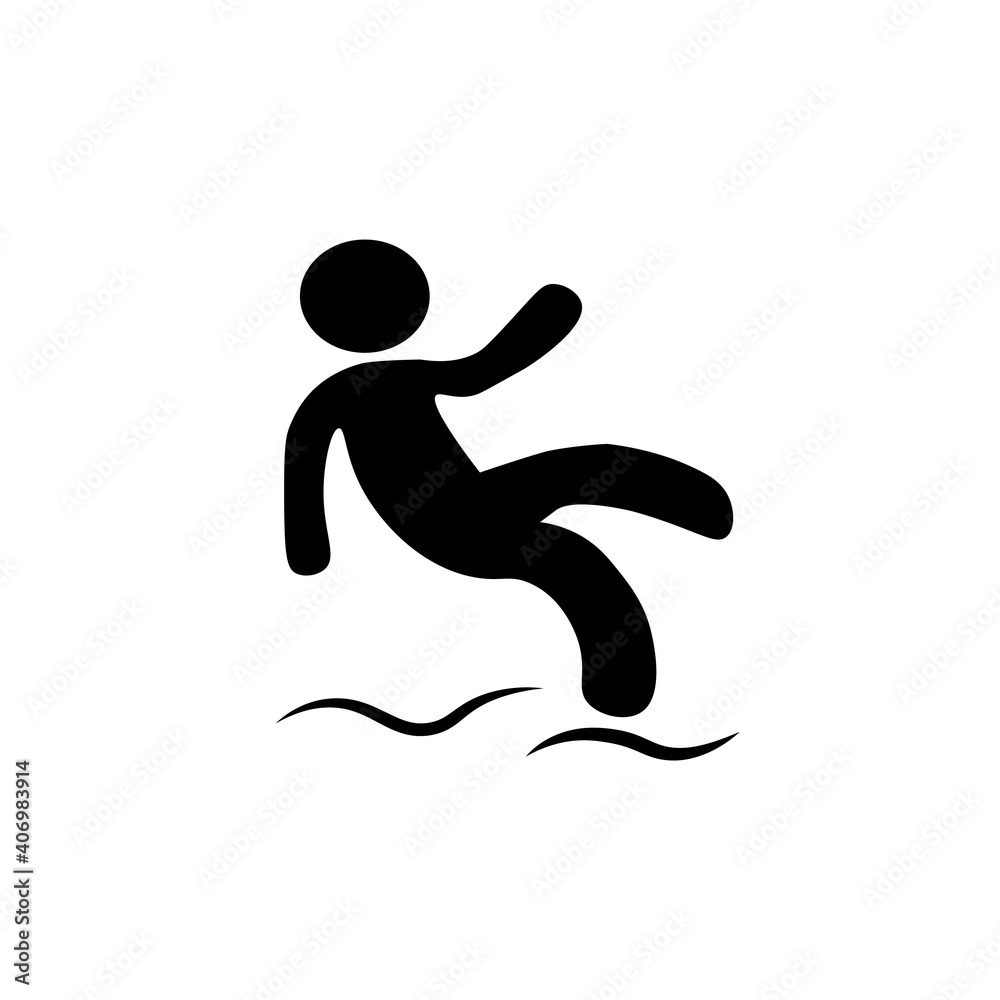 wet floor information symbol icon vector illustration wet floor information symbol icon vector illustration