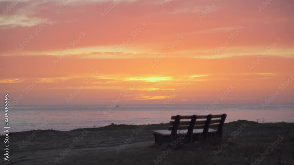 Beautiful and colorful sunset on the ocean, Half Moon Bay. Beautiful and colorful sunset on the ocean, Half Moon Bay.