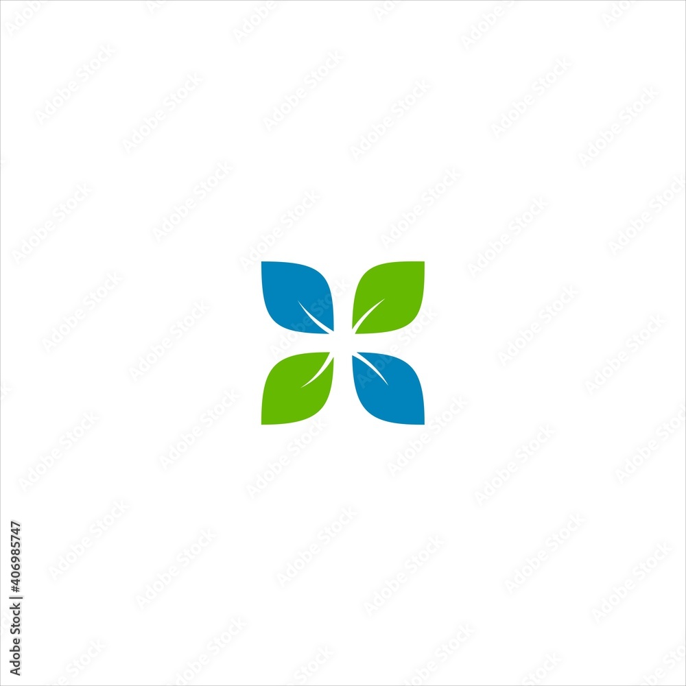 Simple Leaf Logo Design with Geometric Vector