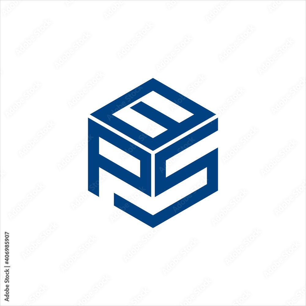 Geometric BPS Logo Design, PSB letter Vector Geometric BPS Logo Design, PSB letter Vector