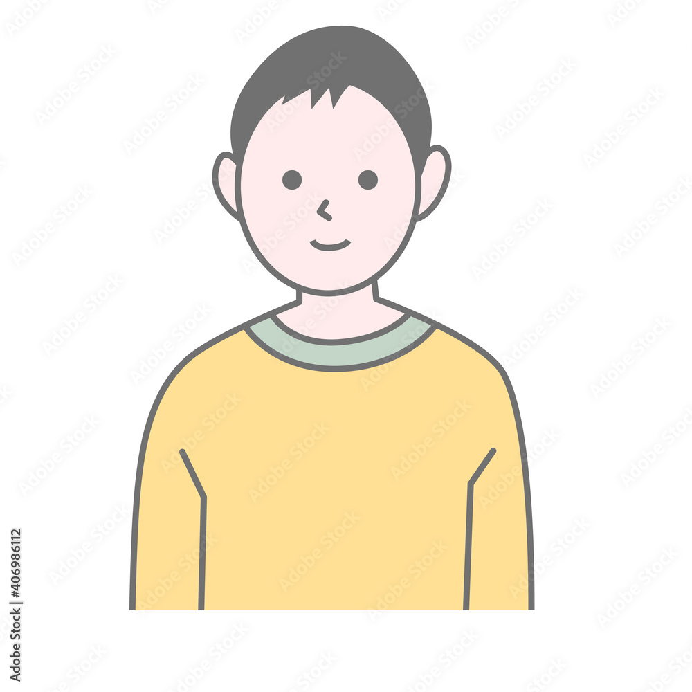 Vector illustration of smiling boy Vector illustration of smiling boy