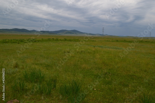 grass and blue sky