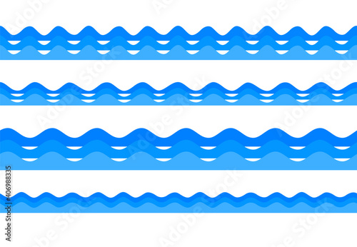 Freshness natural theme, a Fresh Water background of blue. Elements design seamless wave