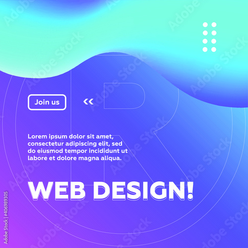 Editable Purple Fluid square banner template. Endless Feed. Gradient Abstract Liquid Background. Social media, internet ads, sale marketing promo. Vector 10 EPS