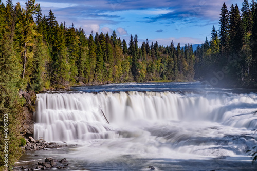 Canvas Print Wells Gray British Colombia Canada, Cariboo Mountains creates spectacular water