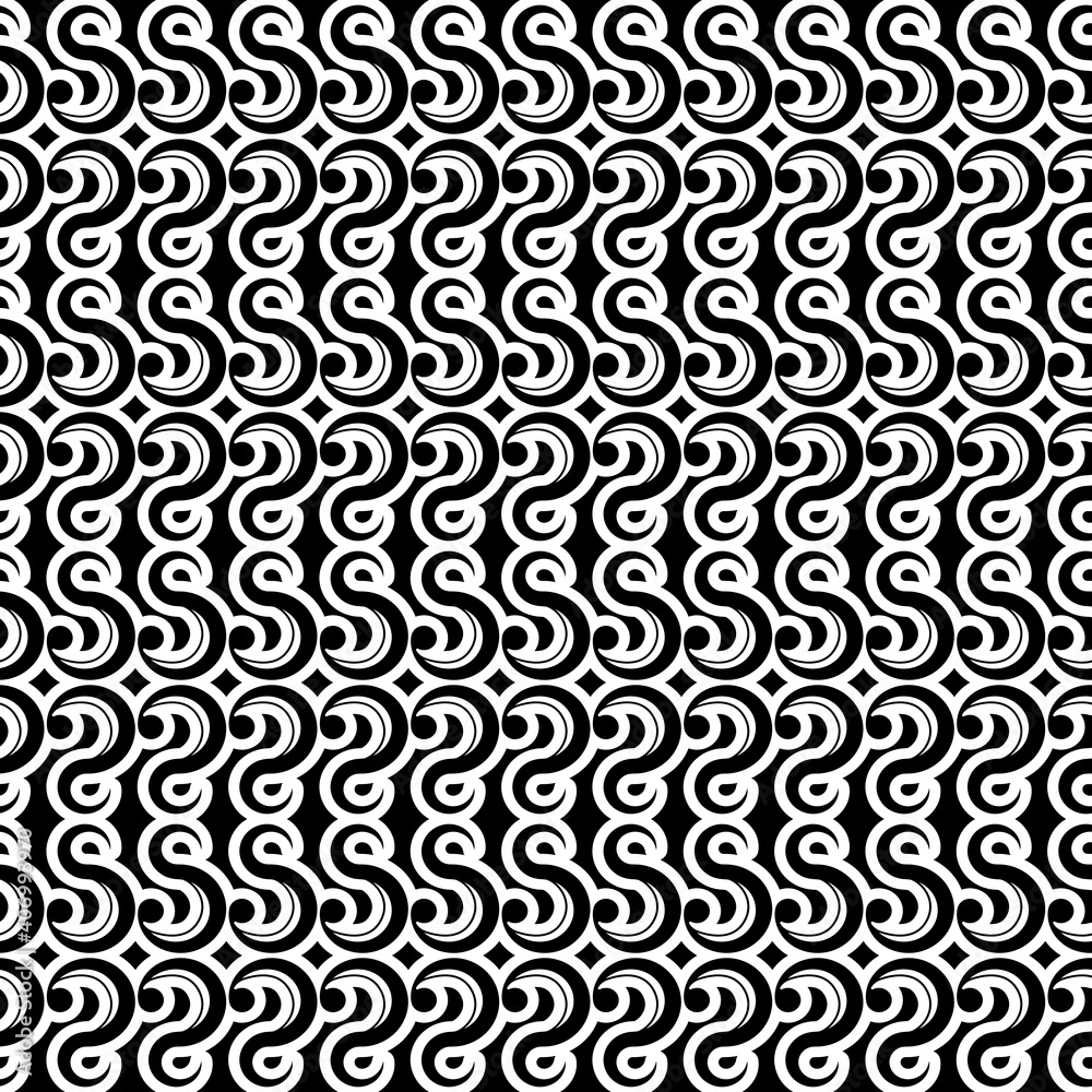 Abstract black and white vector seamless pattern