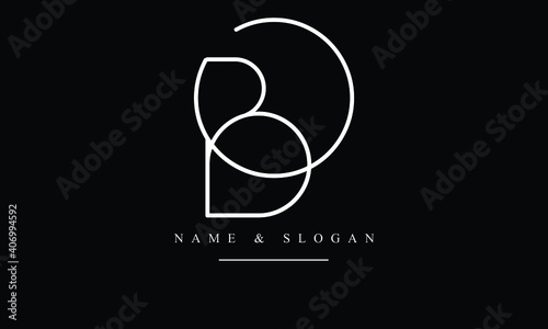 Photos OB, BO, O, B abstract letters logo monogram