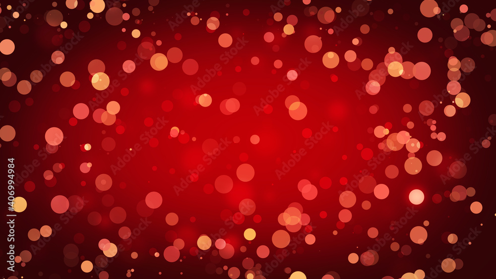 red background with hearts for valentine's day