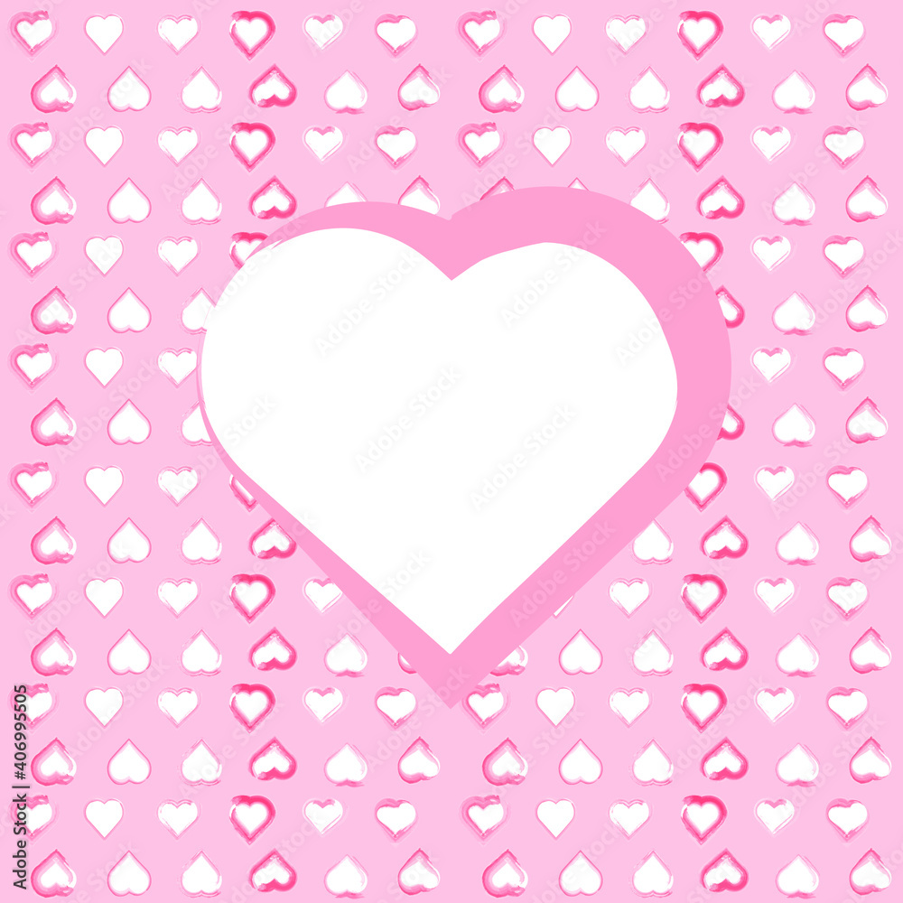 Happy Valentine's Day. Cute postcard congratulation. Background for website and mobile application
