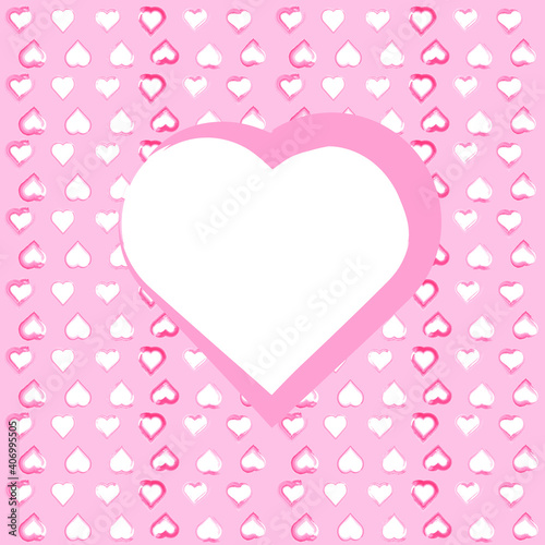 Happy Valentine's Day. Cute postcard congratulation. Background for website and mobile application