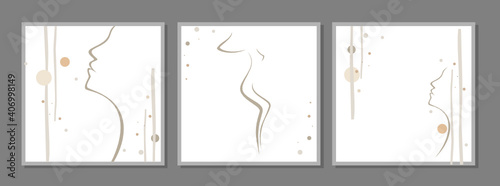 a set of craft postcards for a beauty salon