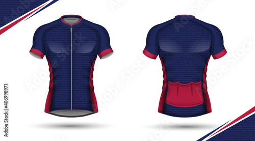 Cycling jersey, front and back