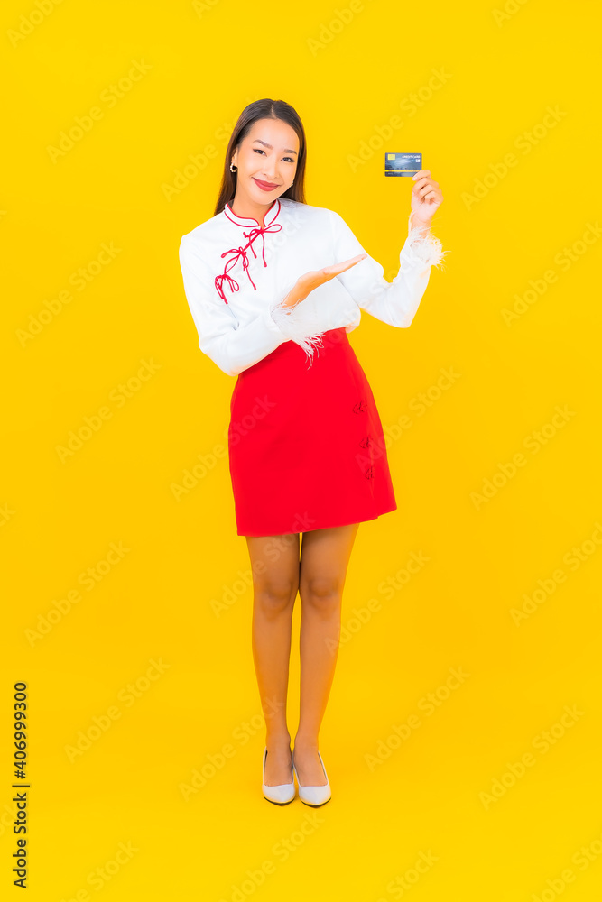 Portrait beautiful young asian woman with credit card Portrait beautiful young asian woman with credit card