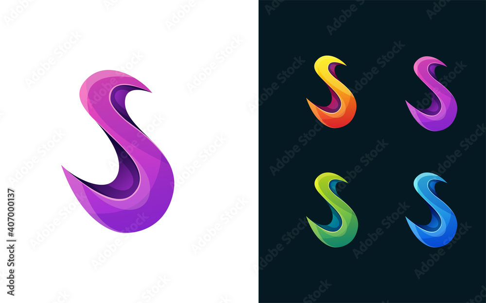 Letter S colorful logo template Letter S colorful logo template