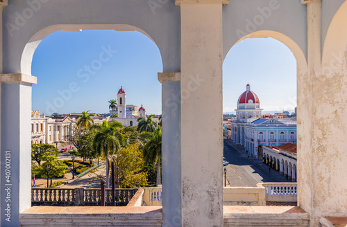 City Hall of Cienfuegos, as seen from the Palacio Ferrer - Cuba photo