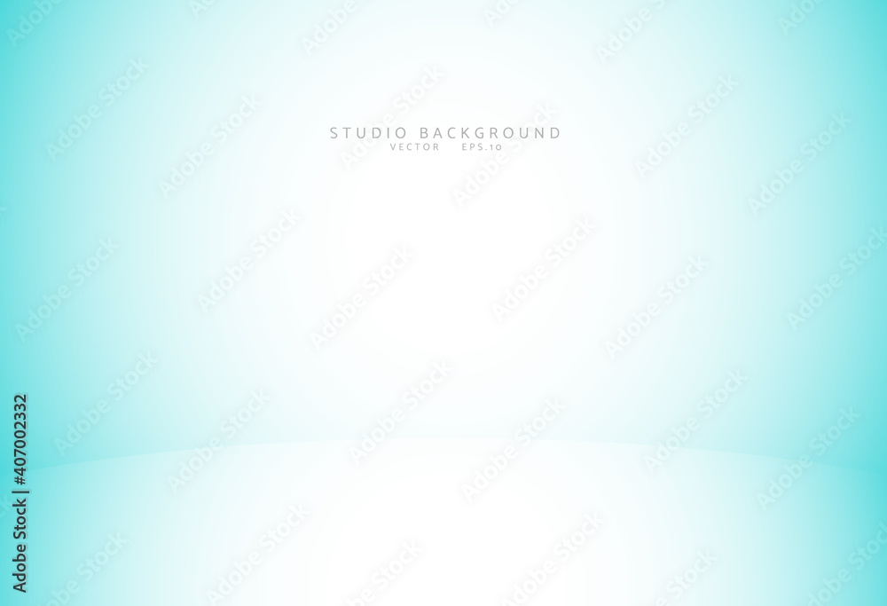 Empty blue studio room Backdrop. Light interior with copyspace for your creative project . Vector illustration EPS 10