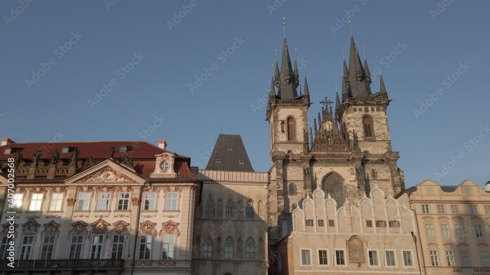 Prague, Czech Republic - July 22, 2020: Old Town Square, an historic square in the Old Town quarter of Prague Prague, Czech Republic - July 22, 2020: Old Town Square, an historic square in the Old Town quarter of Prague