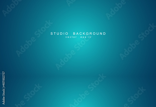 Empty blue studio room Backdrop. Light interior with copyspace for your creative project . Vector illustration EPS 10