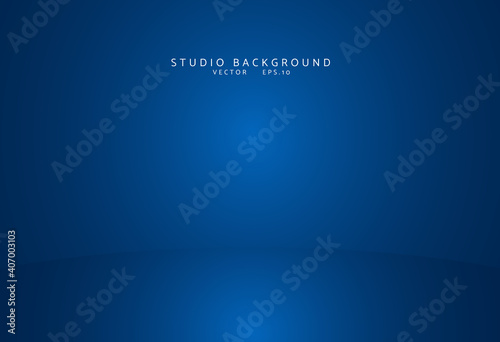 Empty blue studio room Backdrop. Light interior with copyspace for your creative project . Vector illustration EPS 10