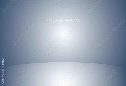 Empty blue studio room Backdrop. Light interior with copyspace for your creative project . Vector illustration EPS 10