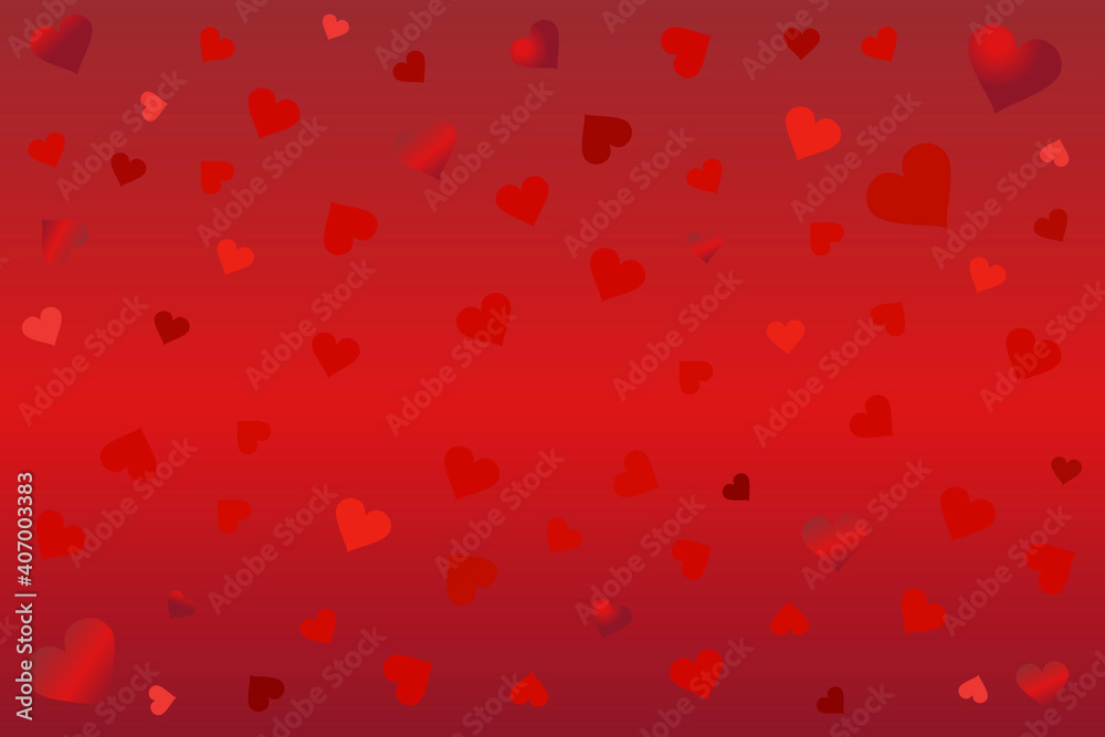 Romantic background of hearts. Valentine's day