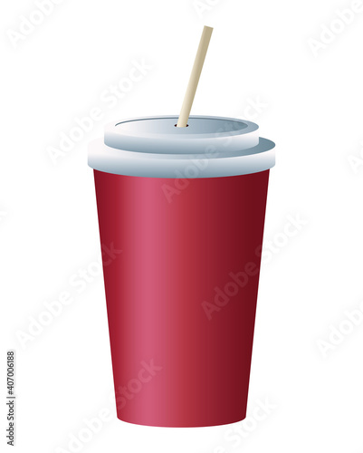 soda drink in plastic cup icon