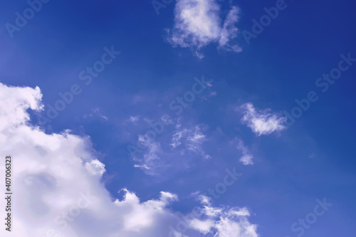 Blue sky with clouds Many beautiful white