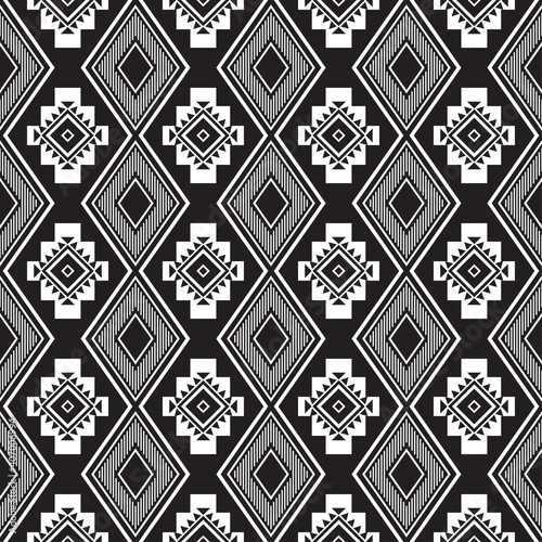 Seamless aztec pattern. ethic decorative illustration with geometric ornaments.