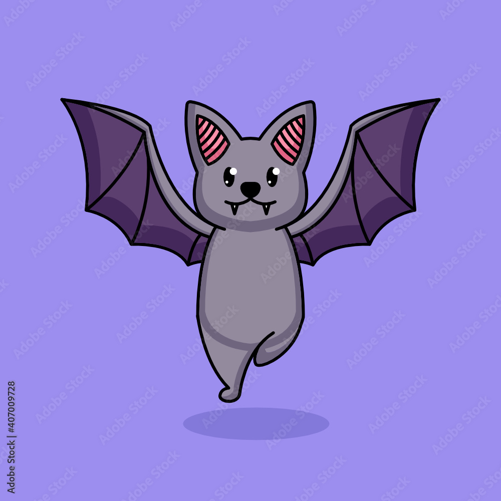 Cute baby bat mascot design Cute baby bat mascot design