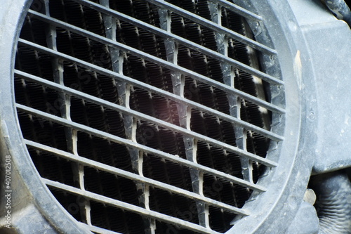 Closeup Automatic Motorcycle Engine Fan