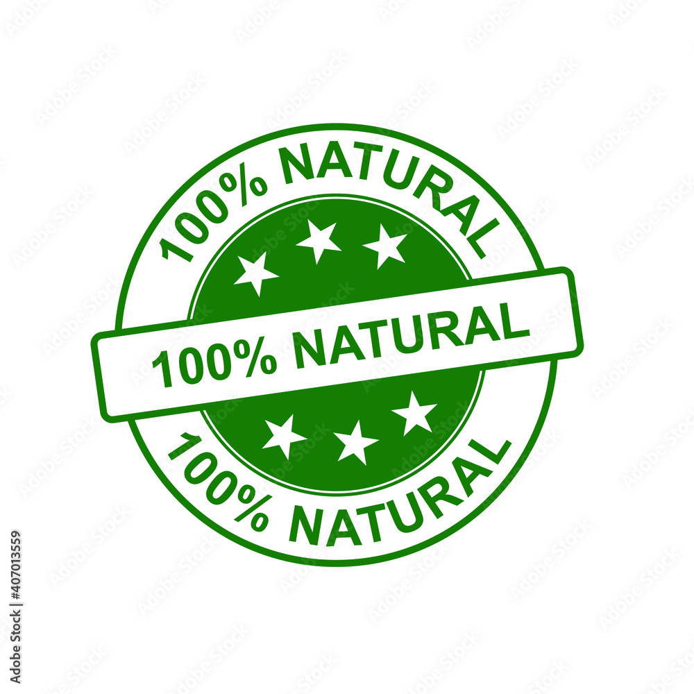 Badge 100% percents natural vector,  natural badge, natural logo