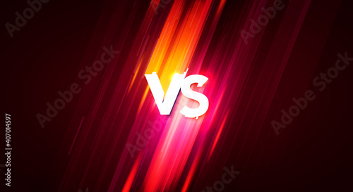 Vector Illustration VS Interface. Versus Screen With Speedlines.