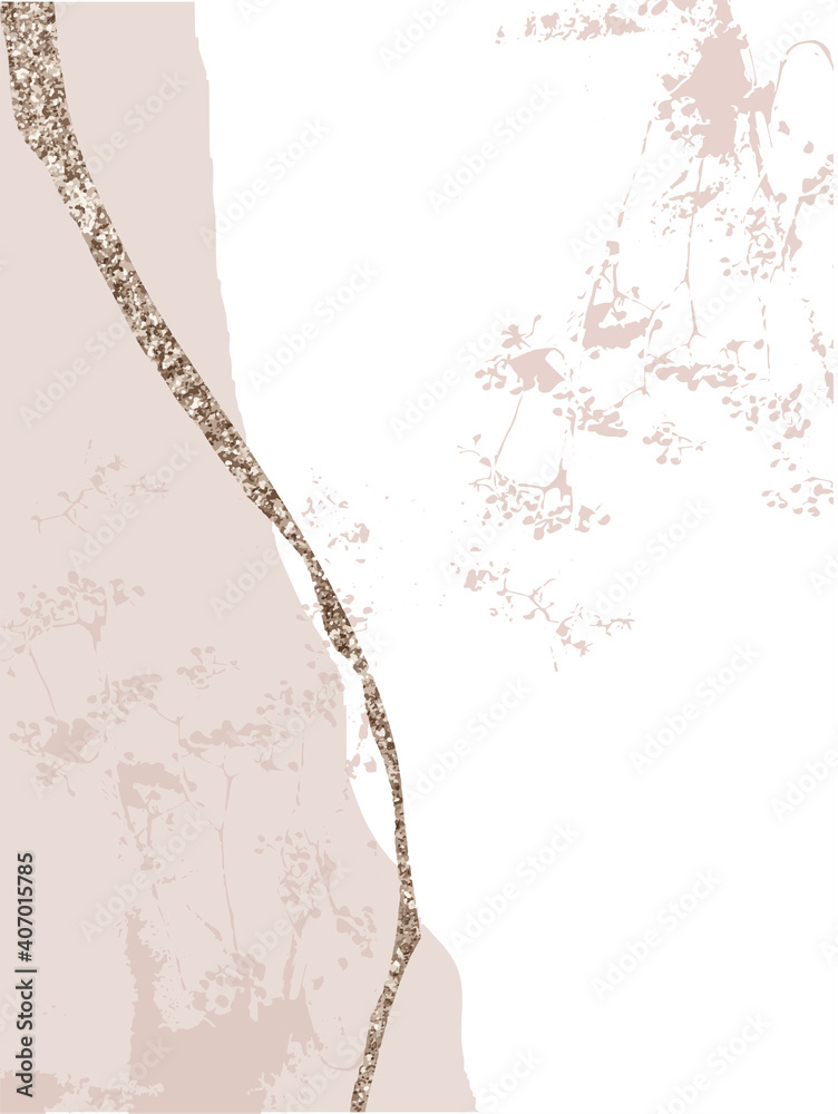 Fototapeta premium Abstract Marble Trendy Texture in Pink blush and Gold foil colo