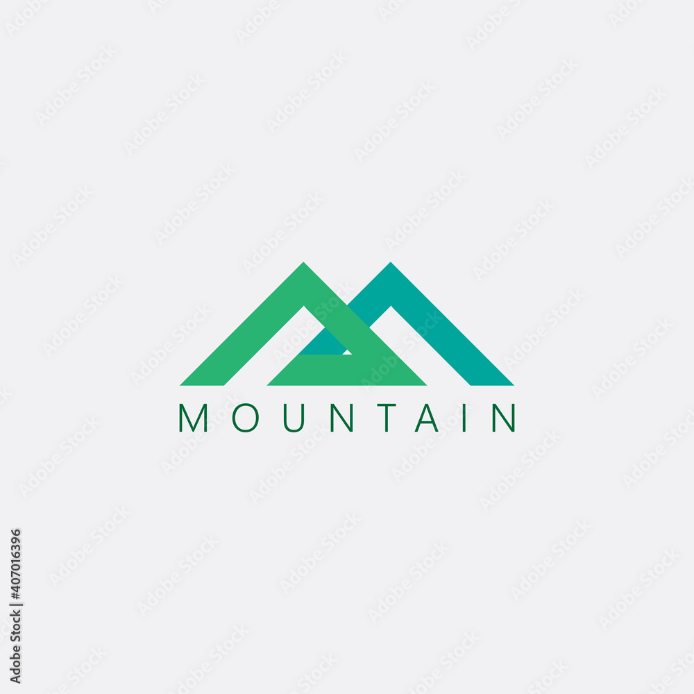 Mountain Logo Letter M, Simple vector logo in a modern style. Top of the mountain in the form of letter M. Design Vector Icon Illustration Mountain Logo Letter M, Simple vector logo in a modern style. Top of the mountain in the form of letter M. Design Vector Icon Illustration