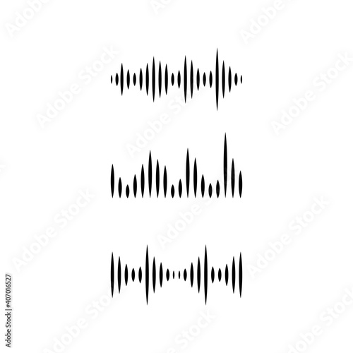Sound waves vector illustration music icon logo equalizer
