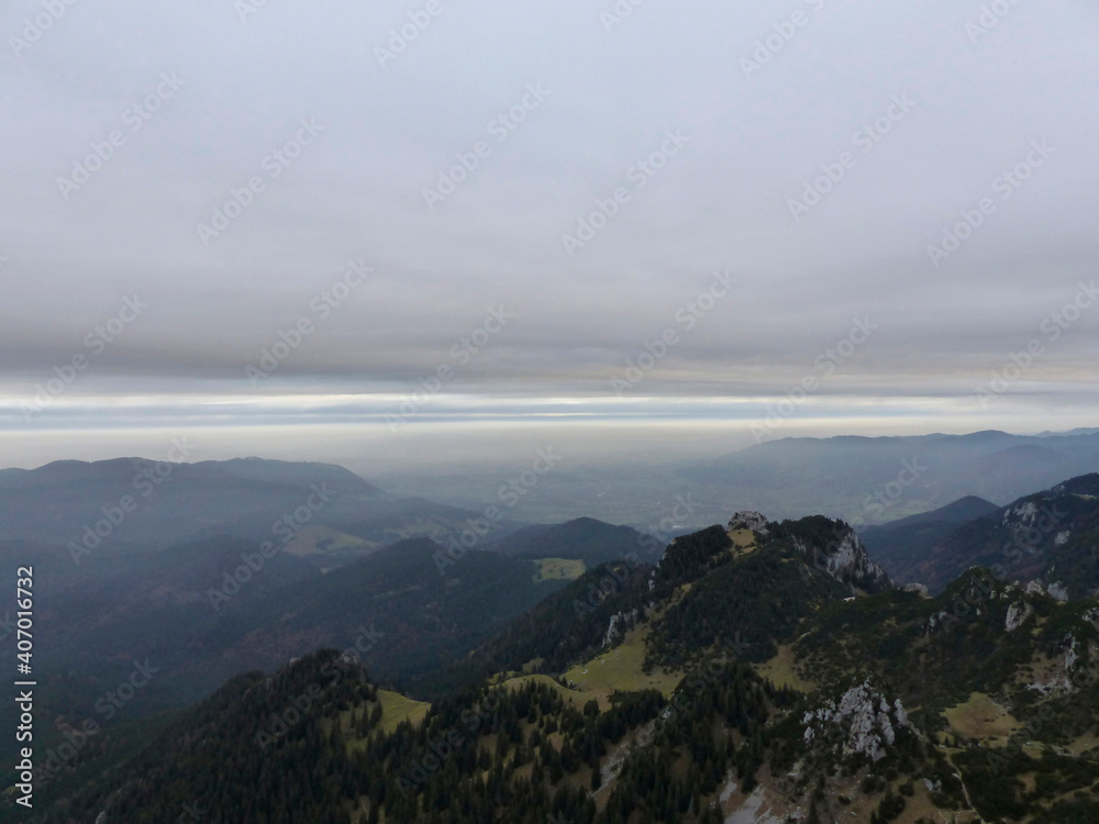 Sunrise at Benediktenwand mountain, Bavaria, Germany