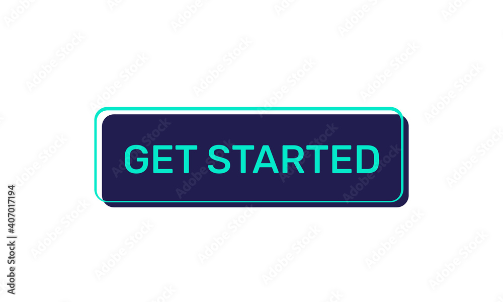 Get Started vector buttons isolated on white background Get Started vector buttons isolated on white background
