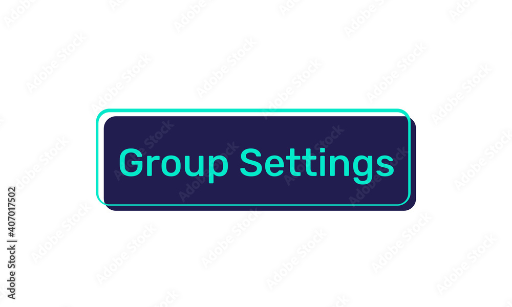 Group Settings vector buttons isolated on white background Group Settings vector buttons isolated on white background